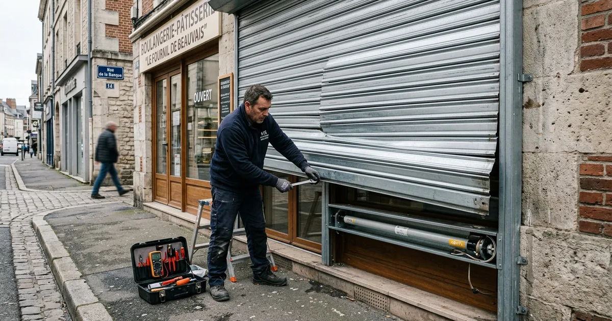 Rideau Métallique Bloqué en Position Haute à Beauvais