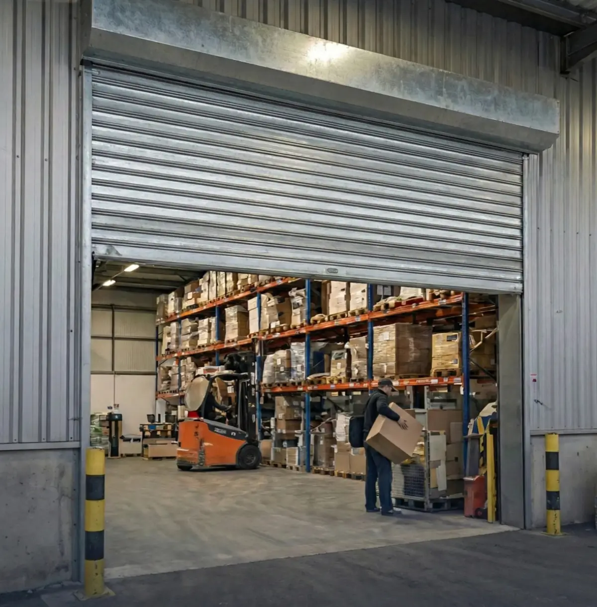 Installation rideau métallique industriel zone Marcel Dassault Beauvais